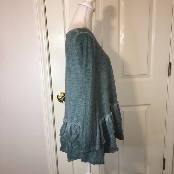 Anthropologie Easel Tiered Ruffle Hem Top - Picture 5 of 8